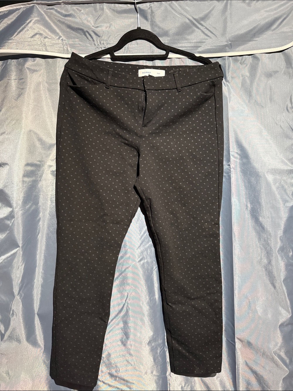 Old Navy Black Slim Women's Pants with Subtle Dot Print
